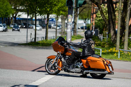 Hamburg. Germany. - May 07, 2016: Hamburg. Germany. City holiday. City festivities. Tourists and types of attractions.のeditorial素材