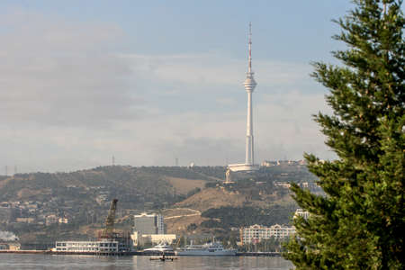 Azerbaijan, Baku - Nowember 2009: City life and streets Baku.のeditorial素材