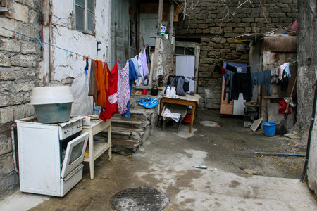 City life and streets of Baku. Azerbaijan, Baku. 06.11.2009.のeditorial素材