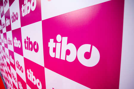 Minsk. Belarus: 03.06.2021 - Logo of the Tibo exhibition in Minsk, Belarus. 27th international specialized forum on telecommunications, information and banking technologiesのeditorial素材