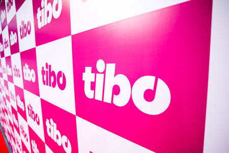 Minsk. Belarus: 03.06.2021 - Logo of the Tibo exhibition in Minsk, Belarus. 27th international specialized forum on telecommunications, information and banking technologiesのeditorial素材
