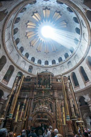 Jerusalem.Israel - 17.04.2015 - The dome of Church of the Holy Sepulchre in Jerusalem.のeditorial素材