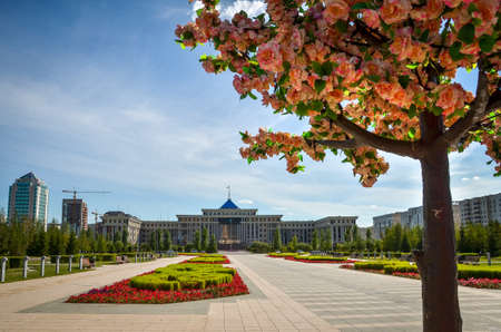 Nur-Sultan. Kazakhstan - 09.03.2013 - New office and administrative buildings in the capital of Kazakhstan.の写真素材