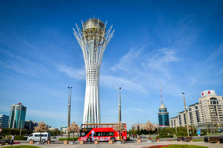 Nur-Sultan.Kazakhstan: 03.09.2013 - View of the structure of Baiterek in Nur-Sultan. Kazakhstan.のeditorial素材