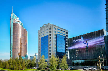 Nur-Sultan. Kazakhstan - 03.09.2013 - New office buildings in Nur-Sultan.のeditorial素材
