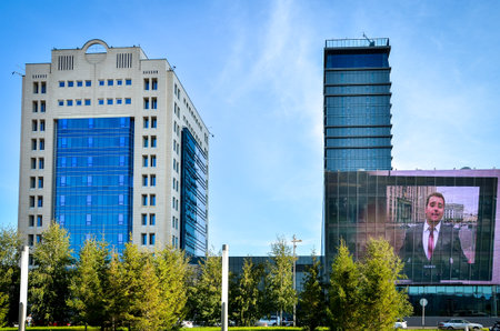 Nur-Sultan. Kazakhstan - 03.09.2013 - New office buildings in Nur-Sultan.のeditorial素材