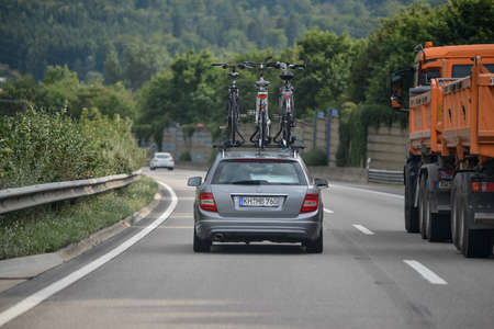 Nurburg, Germany - August 20, 2015. Road to Nurburgring.のeditorial素材