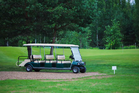 Belarus. Minsk - 02.07.2021 - Electric car on the golf courseのeditorial素材