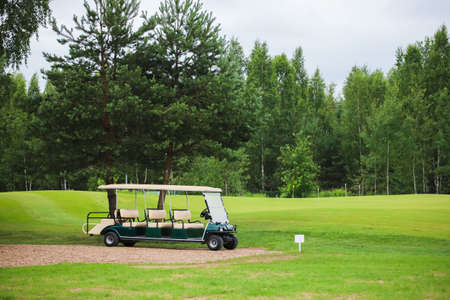 Belarus. Minsk - 02.07.2021 - Electric car on the golf courseのeditorial素材