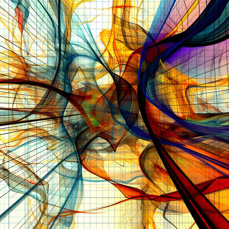 abstract fractal background a computer-generated 2D illustration, textureの素材