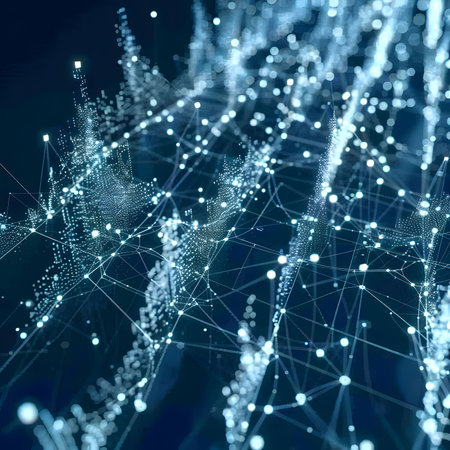 Abstract technology background. Network connection structure. 3d rendering toned imageの素材
