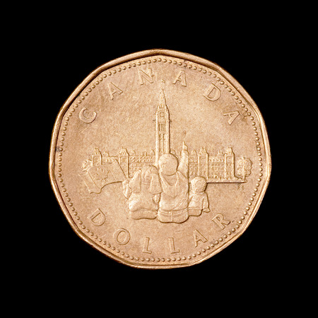 The one canadian dollarの写真素材