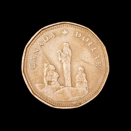 The one canadian dollarの写真素材