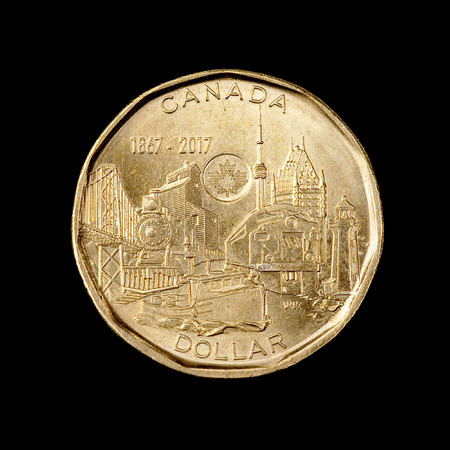 The one canadian dollarの写真素材