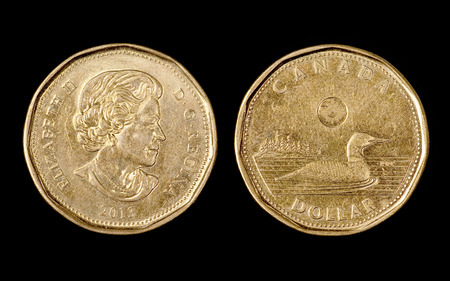 The one canadian dollarの写真素材