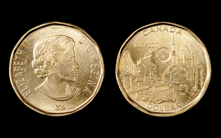 The one canadian dollarの写真素材