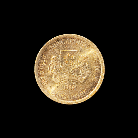 Small coin from Singaporeの写真素材