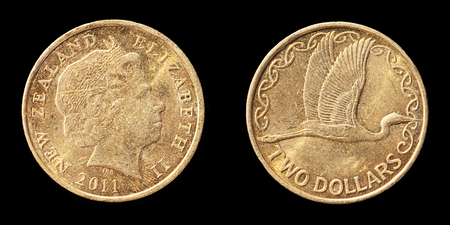 Two dollars from New Zealandの写真素材