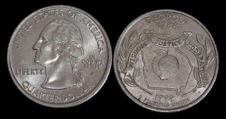 Quarter dollar from Georgiaの写真素材