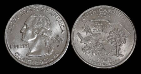 Quarter dollar from South Carolinaの写真素材