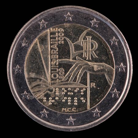 Commemorative euro coin from Italyの写真素材