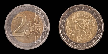 Commemorative euro coin from Italyの写真素材