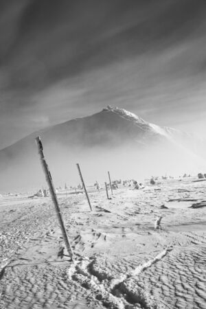 Highest mountain in Czech Republicの写真素材