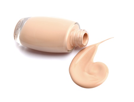 Tone cream  or concealer  isolated on whiteの写真素材