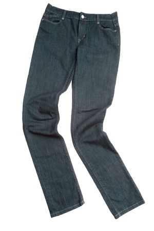 jeans isolated on whiteの写真素材