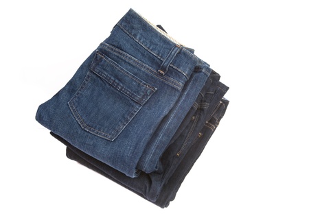 jeans isolated on whiteの写真素材