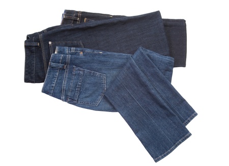 jeans isolated on whiteの写真素材