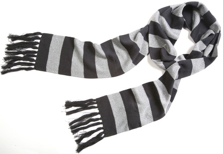 striped scarfの写真素材