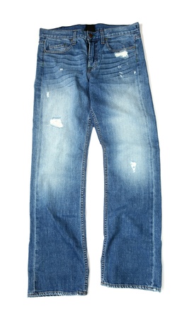 jeans isolated on whiteの写真素材