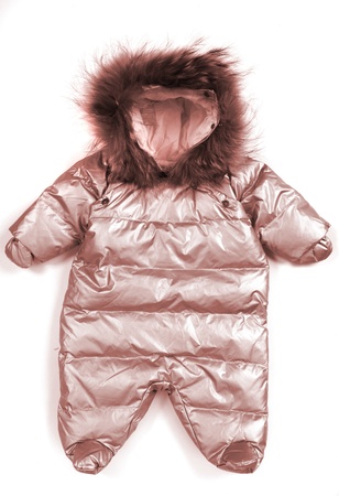 Baby outerwear isolated on whiteの写真素材