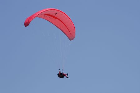 To fly the person in the skyの写真素材