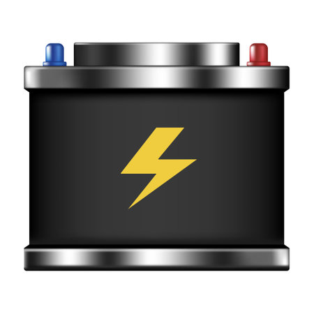 Car battery. Vector 3d icons isolated on white background.のイラスト素材