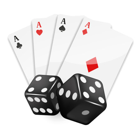 Casino illustration. Vector 3D elements on the theme of casinos and gambling.