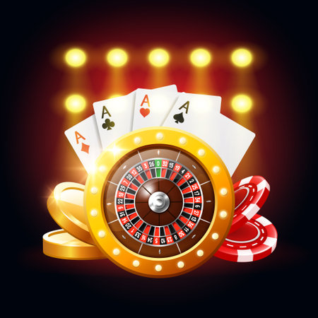 Banner for online casino. Vector illustration.のイラスト素材