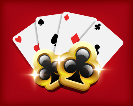 Cards fan with card suits icon. Vector clipart.のイラスト素材