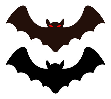 Bat. Vector icon isolated on white background.のイラスト素材