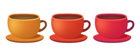 Cuppa. Cup of tea or coffee. Vector illustration isolated on white background.のイラスト素材