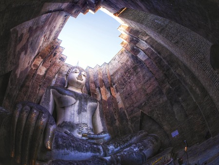 big buddha at Sri Chum temple , Thailandの写真素材