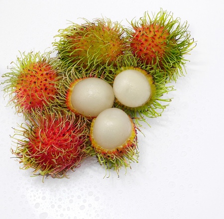 Red sweet rambutan, Thai tropical fruitの素材