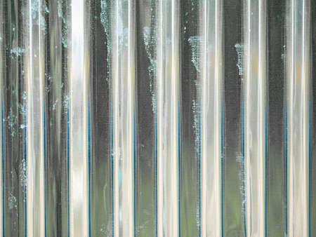 close up of silver  corrugated metal texture surface or galvanize steel backgroundの写真素材