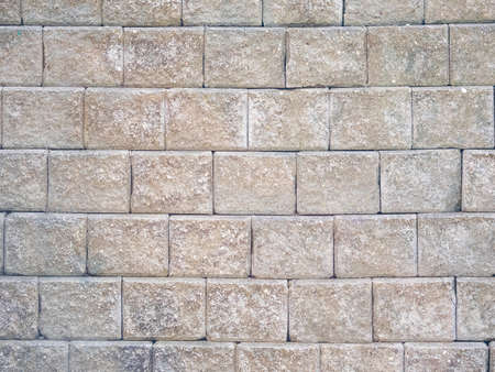 close up concrete blocks wall background for textureの写真素材