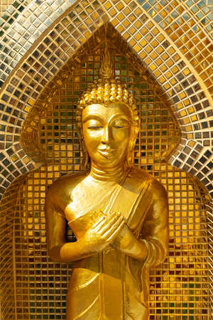 golden buddha image statue in south of Thailandの写真素材