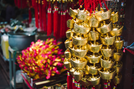 gold money ornament - Chinese New Year decorationの写真素材