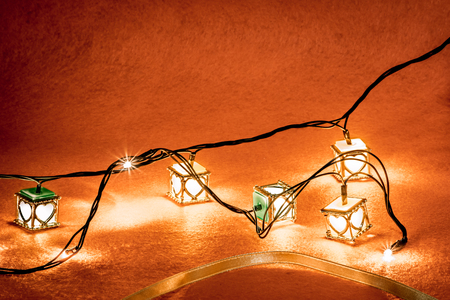 Heart light bulb, the Ornament decoration for happiness celebrationの写真素材