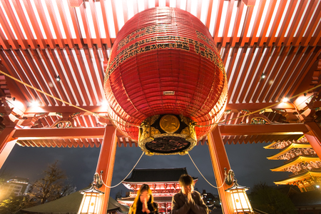 Defocused of people Pray at Asakusa temple in New Year festival, healthy, wealthy and good for life.のeditorial素材