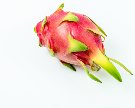 Pitaya red fruit on white background fruits.の写真素材